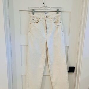 Pistola Sandy High Rise Straight Leg Jeans Ecru Off White Size 24